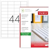 Tanex Tw-2044 LazerPostalama, Davetiye, Kargo Işleri I&ccedil;in Her Pakette 100 Sayfa Etiket, Beyaz