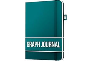 Scribbles That Matter - A5 Cuadriculado páginas Libreta - Cuaderno Diario Notebook - 150 páginas (5.75" x 8.25") 120gsm papel grueso, Cuero vegano, Cuaderno de notas para adultos - Cerceta