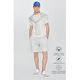 AC&amp;Co/Altınyıldız Classics Erkek Gri Pamuklu Standart Fit Normal Kesim Beli Bağlamalı Yan Cepli &Ouml;rme Şort