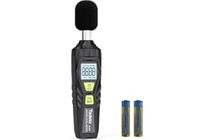 Sonometro Tadeto Medidor Decibelios Portátil Sonometro 30dB a 130dB con Pantalla LCD A/C Ponderado Para Fábricas en Casa