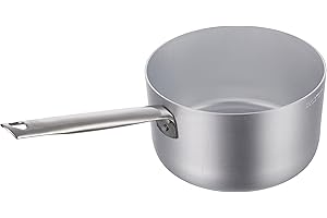 Pentole Agnelli ALMA10522 Poêles en Aluminium Professionnelles 3 mm, Casserole Haute avec poignée, 4,6 L
