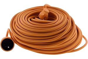 Zenitech - Extensión de jardín 16A HO5VV-F 3G1.5 2P+Tierra 50m - Naranja