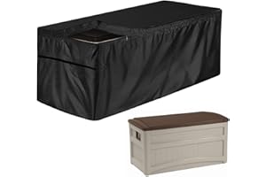 BVIZYELCK Abdeckung Für Aufbewahrungsboxen Schutzhülle Kissenbox Gartenbox Abdeckung Wasserdicht Gartentruhe Schutzplane Abdeckhaube Witterungsbeständig Ani-UV Auflagenbox Schutzhülle Gartenmöbel Abdeckplane