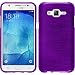 Produktbild PhoneNatic Case für Samsung Galaxy J5 (2015 - J500) Hülle Silikon lila brushed Cover Galaxy J5 (2015 - J500) Tasche + 2 Schutzfolien