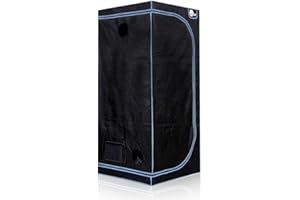 yourGEAR Growzelt Plantsville in 8 Größen - Grow Indoor Box, Zuchtzelt, Gewächshaus, Schrank zur Pflanzenzucht - 80 x 80 x 180 cm