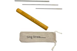YOYODOGS Sing Straw for Vocal Training and Healing Aid Tool,Vocal Straw Voice Trainer Metal Therapy Tool for Singing Exercises and Speech Therapy(Vocal Straw-C)