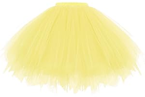 Gardenwed Tutu de Déguisement Danse Jupons Court Femme Jupe de Ballet Tulle Tutu 50s Jupon Rockabilly Retro Underskirt Vintage Petticoat Rock Roll 1950s Bal