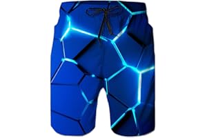 TUONROAD Costumi Uomo Mare 3D Stampato Bermuda da Bagno Asciugatura Rapida Costume Surf Pantaloncini S-3XL