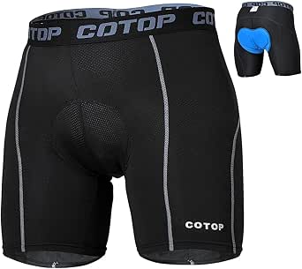 COTOP Pantaloncini da Ciclismo Uomo Imbottiti in 5D Gel Bicicletta  Pantaloncini MTB Intimo Mutande Traspiranti ad Asciugatura Rapida  Antiscivolo : Amazon.it: Abbigliamento