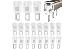 Angoily - 50 pezzi per da pista, con scorrevole, silenzioso, per soffitto, pista, per appendere le finestre