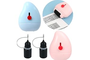 XUBX 2 szt zabezpieczenie przed kradzieżą tożsamości stempel + 2-pak wkłady, ochraniacz wałek znaczka bezpieczeństwa dla ochrony prywatności, ochrona przed kradzieżą tożsamości wałka znaczek