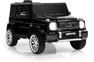 COSTWAY TQ10041DE-DKDE Mercedes Benz elbil, elektrisk barnbil med musik och strålkastare, Jeep-bil 3–5 km/h, inkl. 2,4 G fjär