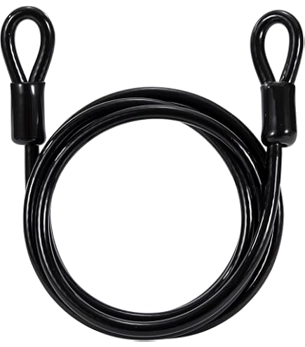 Câble antivol à double boucle pour vélo Noir[1130] - Sport