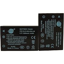 2 Batterie Ricaricabili Per KODAK KLIC-5001 E SANYO Xacti, 2300mAh 3.7V Con Garanzia 2 Anni