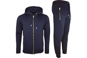 Kapray Clothing Mens Tracksuit Set New Contrast Cord Fleece Hoodie Top Bottoms Jogging Zip Joggers Gym Sport Sweat Suit Pants Plus Size S M L XL XXL