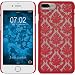 Produktbild PhoneNatic Case für Apple iPhone 7 Plus Hülle rot Damask Hard-case für iPhone 7 Plus + 2 Schutzfolien