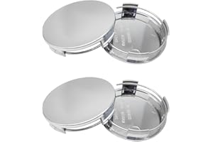 LEEQ 4 Pezzi Coprimozzo Coprimozzi Auto Universale OD 65mm Ruota Cerchio Tappi, Argento