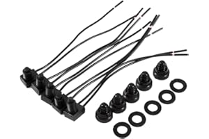 Przełącznik wciskany, Fydun 5 sztuk 12V wodoodporny włącznik włącznika z 4-calowymi zaciskami do motocykla/samochodu