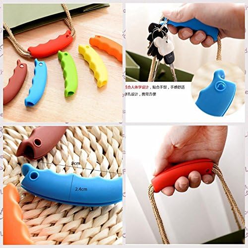 2pcs/lot Durable Shopping Helper Silicone Grocery Bag Grip Handles/Holder Food Carrying Handle Shopping Bag Easy Lifting Tool