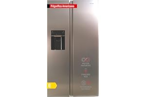 CORBERO Corberó - Frigorífico Americano CFSBSH830NFXICE | 513L | Nevera No Frost | Inverter | Display + Dispensador de Agua y Hielo | Funciones ECO | Inox