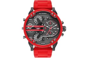 Diesel Mr. Daddy Reloj para Hombre, Movimiento multifunción de Cuarzo con Correa de Acero Inoxidable