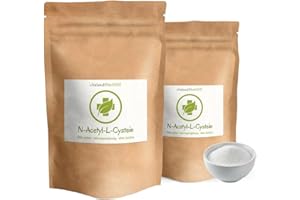 ‎VITALUNDFITMIT100 N-Acetyl-L-Cystein Pulver 200 g (2 x 100 g) - NAC - schwefelhaltige Aminosäure - hochdosiert - Fermentationsgewinnung - vegan und rein - OHNE Hilfs- u. Zusatzstoffe - Deutsche Herstellung