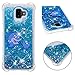 Produktbild Misstars Glitzer Flüssig Hülle für Samsung Galaxy J6 Plus 2018, Bling Transparent Weich TPU Silikon mit Muster Delphin Design Backcover Ultra Slim Kratzfeste Stoßfest Schutzhülle