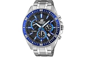 Casio Edifice Męski zegarek na rękę, masywna obudowa ze stali nierdzewnej i bransoletka, 10 bar