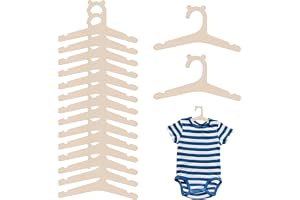 Set med 20 barngalgar, hållbara trägalgar för barn, bredd 22,8 cm, klädorganisering, platsbesparande