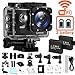 Produktbild CAMKONG Action Kamera WIFI Sport Action Camera Helmkamera Action Cam Unterwasserkamera Wasserdicht Camera 14MP Full HD mit 2 Verbesserten Batterien und Zubehör Kits