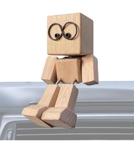 Figurine En Bois Vacillante - Bonhomme Oscillant Décoratif Pour Voiture, Bureau, étagère - Design Humoristique
