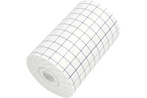 RIYBYDS Ruban Adhésif Médical Flexible et Respirant, 10m x 10cm, Bandage Auto-Adhésif Non Tissé, Ruban de Fixation Blanc pour Plâtres, Compresse de Gaze, et Récupération de Blessures Sportives (10cm×10m)