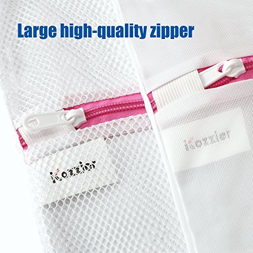 [7er Set] iCozzier Wäschenetze mit großem hochwertigem Reißverschluss Wäschebeutel für Kleidung, Unterwäsche, Socken, BHs, Feinwäsche, Unterwäsche, Pullover usw - 5