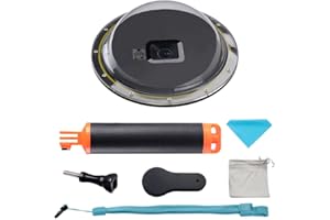 Suptig - Dome per GoPro Hero 7 black Hero 6 Hero5 con custodia impermeabile e impugnatura galleggiante per fotografia subacquea