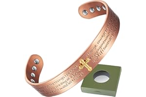 Wollet Kupfer-Magnetarmband für Damen, Kupfer-Manschettenarmband – 16 cm magnetisches Armband mit Geschenkbox (CPB-2053-FBM)