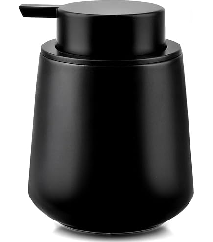 Dispenser Sapone Bagno Grigio, Moderno a Righe Dosatore Sapone Cucina Detersivo Piatti, 8.5 OZ Dispenser Sapone Mani Ricaricabile (Grigio, Liquido