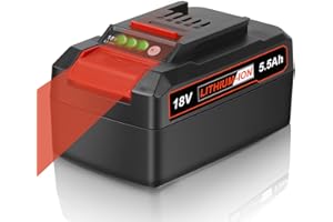 18V 5.5Ah Battery Compatible for X-ChangeH Power, KUNLUN Li-ion Replacement Battery for 18V Power X-Change X-ChangeH Cordless Tools and Garden Machines with 3 LED Indicator