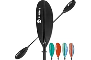 WONITAGO Kayak Paddles with Fiberglass Shaft and Reinforced PP Blade, Floating Adjustable Kayaking Oars, 3 Piece, 220-240 cm/86-94 Inches, 240-260 cm/94-102 Inches