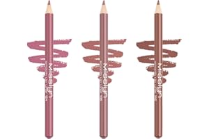 Misslyn Set Matite Labbra a Lunga Durata e Texture Morbida, Lip Liner Ultra Cremoso, Facile da Applicare e Sfumare con Vitamina E e Cere Nutrienti - 3 Colorazioni Nude
