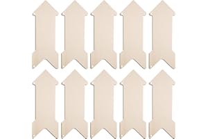 SLAXJNE 10 carteles de madera en forma de flecha, letreros de exhibición del hogar, decoración del hogar, productos de madera de bricolaje, etiquetas de madera, letreros de madera de jardín, se pueden