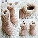 Etosell Newborn Crochet/Knit Fleece Boots Toddler Girl Wool Snow Crib Shoes Booties (S/0-6 Months, Khaki)