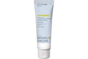 ATTITUDE Extra Gentle Hair Conditioner for Sensitive Dry Scalp, Soothing Oat, Naturally Derived Ingredients, Dermatologically Tested, Vegan Detangler, 240 mL