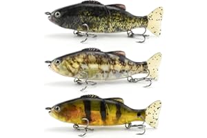 ‎ODS LURE ODS Lure Glide Köder mit PVC-Schwanz, sinkendes Angelzubehör-Set für Barsch, Forelle, Shad Barsch, Hecht (Set 3)