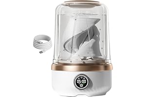 USB Clothing Washer - 2L Mini Laundry Machine with 3 Gear Settings | Portable Dorm Apartment Travel Washing Device, Panty Sock Towel Delicate Fabric Cleaner, Compact Home Camping