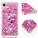 Produktbild Everainy iPhone XR Hülle Silikon Transparent 3D Flüssig Glitzer Durchsichtig Stoßstange Gummi Kompatibel für iPhone XR Liquid Stoßfest Hüllen Handyhülle Schutzhülle (Rosa Giraffe)