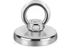 MAGXCENE Magnetfischen,42 mm Neodym Magnete Stark, Super Starker Angelmagnet, Neodym Magnete Extra Stark mit Loch für Zuhause, Werkstatt,Teichbergung, zum Magnetfischen in Seen,Rasen,Ozean