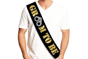 STERLING JAMES CO. Groom To Be Sash - Stag Do Party Supplies - Wedding Party Accessories - Groom's Party - Wedding Gifts for Men - Bachelor Party Decorations - Groomsman Gift