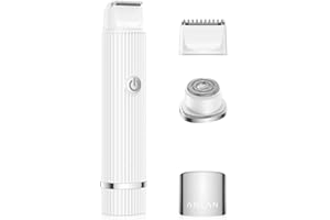 Rasoir Femme, ANLAN Epilateur Electrique Femme 2 en 1 Tondeuse Femme Sec et Humide Rasoir Electrique Femme IPX7 Tondeuse Femme Intime Rapide et Facile, Tondeuse Bikini Femme sans Douleur