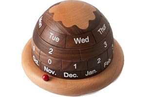 NISHZHU 1Set Wooden Desktop Calendar Decor Office Desk Decor Block Calendar for Desk Perpetual Desk Calendar Planet