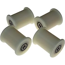 Set Di 4 Ruote In Nylon Poliammide - Diametro 50mm, Larghezza 100mm Per Guide Scorrevoli - Foto 2